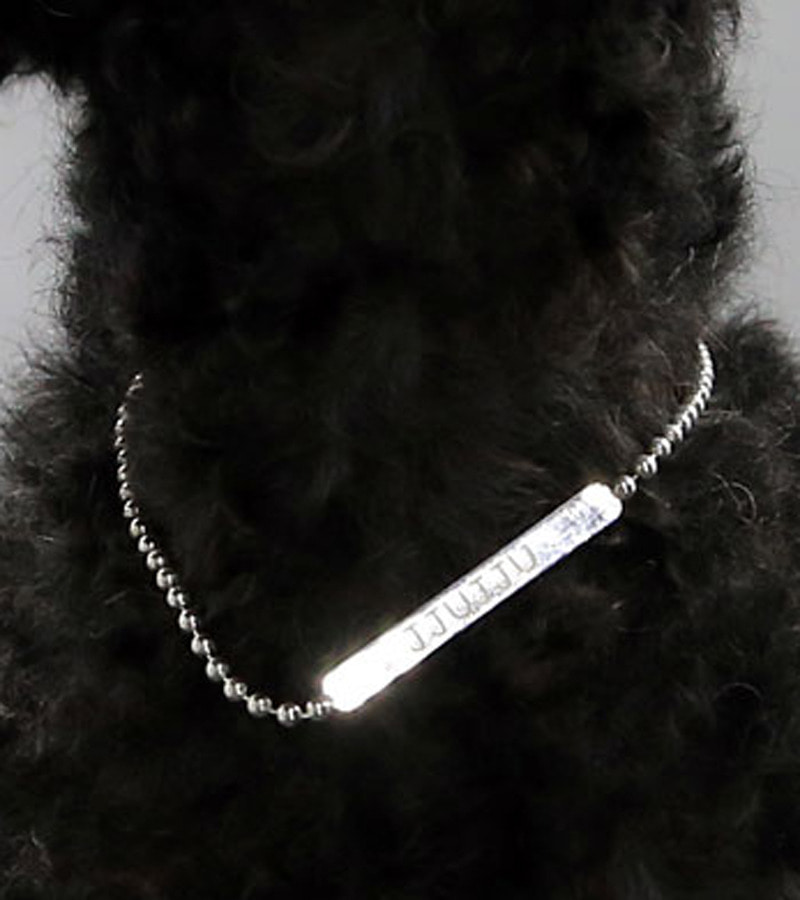 925silver순은 애견 스틱 목걸이 애견인식표,강아지은목걸이,애견이름표,고양이목걸이