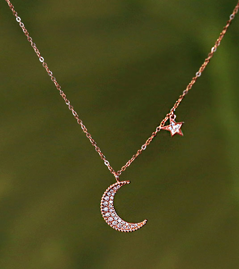 14k 18k 별과 달 목걸이 Necklace